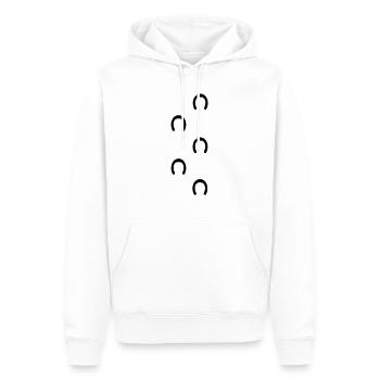 pferd - Männer Premium Bio Hoodie - Weiß - Vorne - Nico (187cm)
