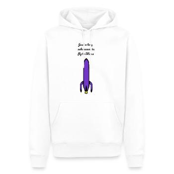 Le vol vers Mars - Sweat à capuche Premium bio Homme - blanc - Devant - Nico (187cm)