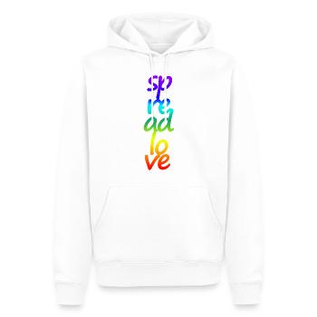 spreadlove - Cadeau des couleurs de conception des chakras - Sweat à capuche Premium bio Homme - blanc - Devant - Nico (187cm)