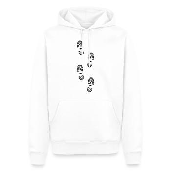 Footprints, hiking (super cheap) - Sweat à capuche Premium bio Homme - blanc - Devant - Nico (187cm)