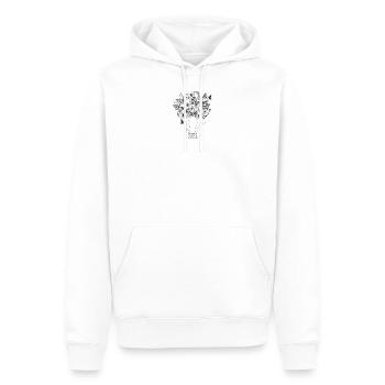 Schmetterling - Männer Premium Bio Hoodie - Weiß - Vorne - Nico (187cm)