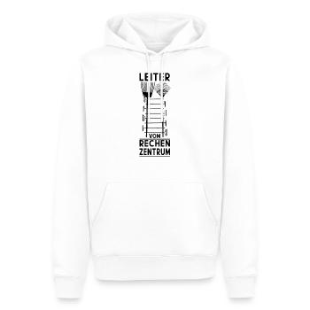 LEITER VOM RECHENZENTRUM GARTEN - Männer Premium Bio Hoodie - Weiß - Vorne - Nico (187cm)