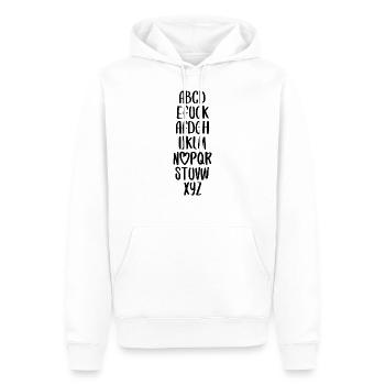 ABC Spruch fuck AFD Politik Wahlkampf Schrift - Männer Premium Bio Hoodie - Weiß - Vorne - Nico (187cm)