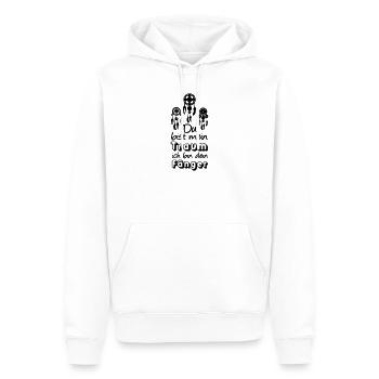 Traumfänger Spruch Liebe Valentinstag Geschenk - Männer Premium Bio Hoodie - Weiß - Vorne - Nico (187cm)
