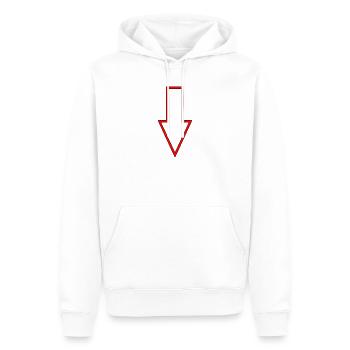 Pfeil Richtungspfeil Wegweiser - Männer Premium Bio Hoodie - Weiß - Vorne - Nico (187cm)