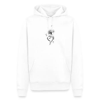 Dandelion dandelion dandelion with heart - Men’s Premium Organic Hoodie - white - Front - Nico (187cm)