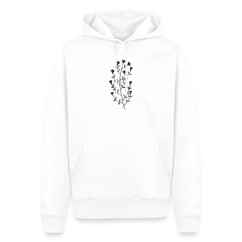 Minimalistische Lavendelillustration - Männer Premium Bio Hoodie - Weiß - Vorne - Nico (187cm)