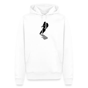 Coureur - Sweat à capuche Premium bio Homme - blanc - Devant - Nico (187cm)