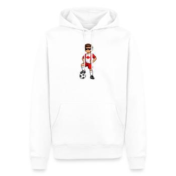 Drapeau canadien des Soccer Boy Canada Fan - Sweat à capuche Premium bio Homme - blanc - Devant - Nico (187cm)