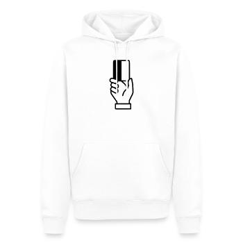 Schiedsrichter Karte Platzverweis Vektor - Männer Premium Bio Hoodie - Weiß - Vorne - Nico (187cm)