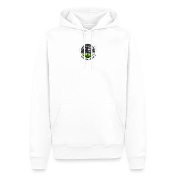 Glitch Goal Machine - Männer Premium Bio Hoodie - Weiß - Vorne - Nico (187cm)