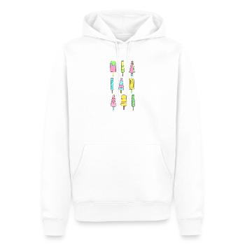 Bunte Eis am Stiel - Männer Premium Bio Hoodie - Weiß - Vorne - Nico (187cm)