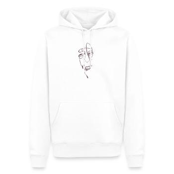 Tränenlinien Porträt - Männer Premium Bio Hoodie - Weiß - Vorne - Nico (187cm)