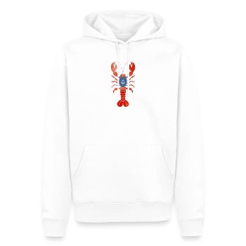 Homard avec chemise d’ancre – Design maritime - Sweat à capuche Premium bio Homme - blanc - Devant - Nico (187cm)