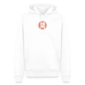 2 T-Shirt Cadeau Humour - Sweat à capuche Premium bio Homme - blanc - Devant - Nico (187cm)