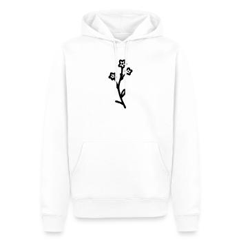 Flower - Men’s Premium Organic Hoodie - white - Front - Nico (187cm)