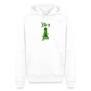 Vintage Mary Jane — 4:20 Gothic Cannabis Ritual - Männer Premium Bio Hoodie - Weiß - Vorne - Nico (187cm)