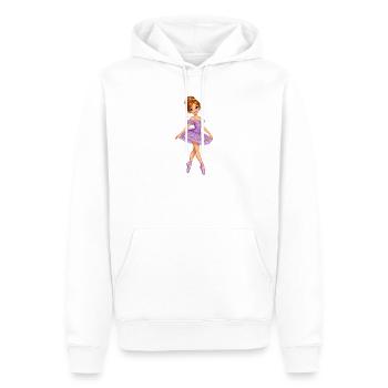 Lavendel Prinzessin Ballett Design - Männer Premium Bio Hoodie - Weiß - Vorne - Nico (187cm)