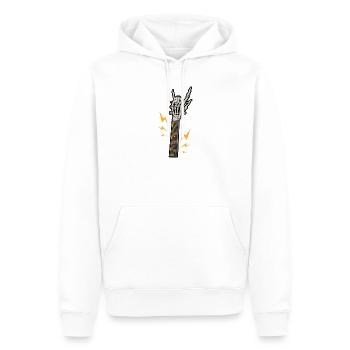 Gitarre Skelett Rock - Männer Premium Bio Hoodie - Weiß - Vorne - Nico (187cm)