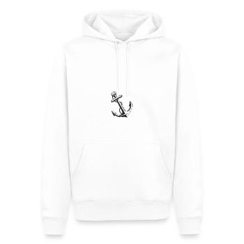 Anker - Männer Premium Bio Hoodie - Weiß - Vorne - Nico (187cm)
