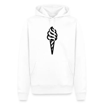 Eis - Männer Premium Bio Hoodie - Weiß - Vorne - Nico (187cm)