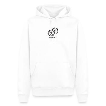 Die Würfel sind gefallen - Männer Premium Bio Hoodie - Weiß - Vorne - Nico (187cm)