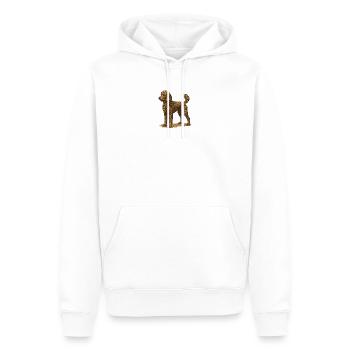 Caniche - Sweat à capuche Premium bio Homme - blanc - Devant - Nico (187cm)