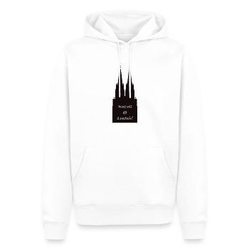 Wat soll dä Quatsch? - Männer Premium Bio Hoodie - Weiß - Vorne - Nico (187cm)