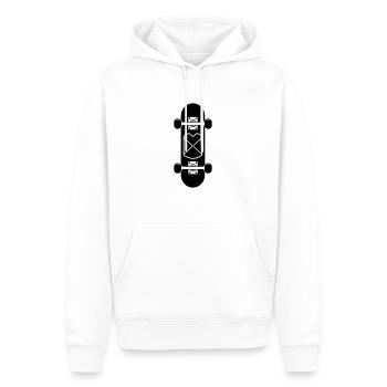 Skateboard - Männer Premium Bio Hoodie - Weiß - Vorne - Nico (187cm)
