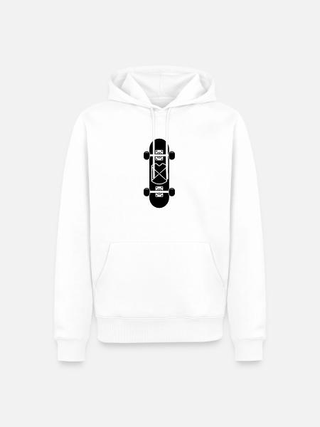Skateboard - Männer Premium Bio Hoodie - Weiß