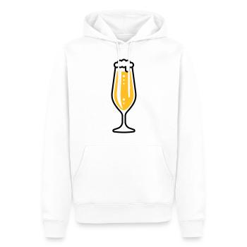 Pilsglas Schlank (Bier / Pils / Biertulpe / 2C) - Männer Premium Bio Hoodie - Weiß - Vorne - Nico (187cm)