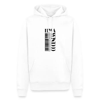 Klavier Pianist Keys & Coolness Piano - Männer Premium Bio Hoodie - Weiß - Vorne - Nico (187cm)