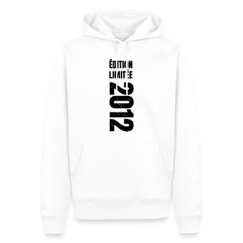 2012 édition limitée - Sweat à capuche Premium bio Homme - blanc - Devant - Nico (187cm)