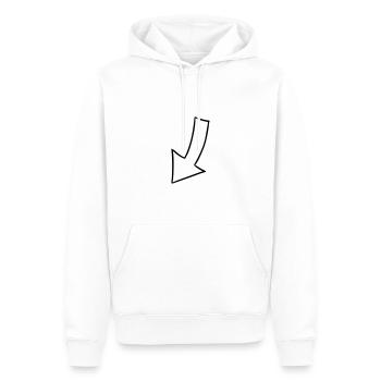 Pfeil Zeichnung Skizze schwarz - Männer Premium Bio Hoodie - Weiß - Vorne - Nico (187cm)