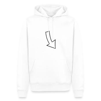 Pfeil Zeichnung Skizze schwarz - Männer Premium Bio Hoodie - Weiß - Vorne - Nico (187cm)