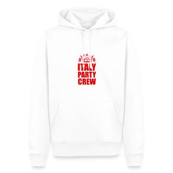 Visite de l’équipe de fête en Italie - Sweat à capuche Premium bio Homme - blanc - Devant - Nico (187cm)