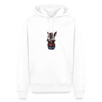 Zrce 2024 Âne des Fêtes - Sweat à capuche Premium bio Homme - blanc - Devant - Nico (187cm)