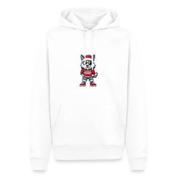 Noël loup Noël - Sweat à capuche Premium bio Homme - blanc - Devant - Nico (187cm)