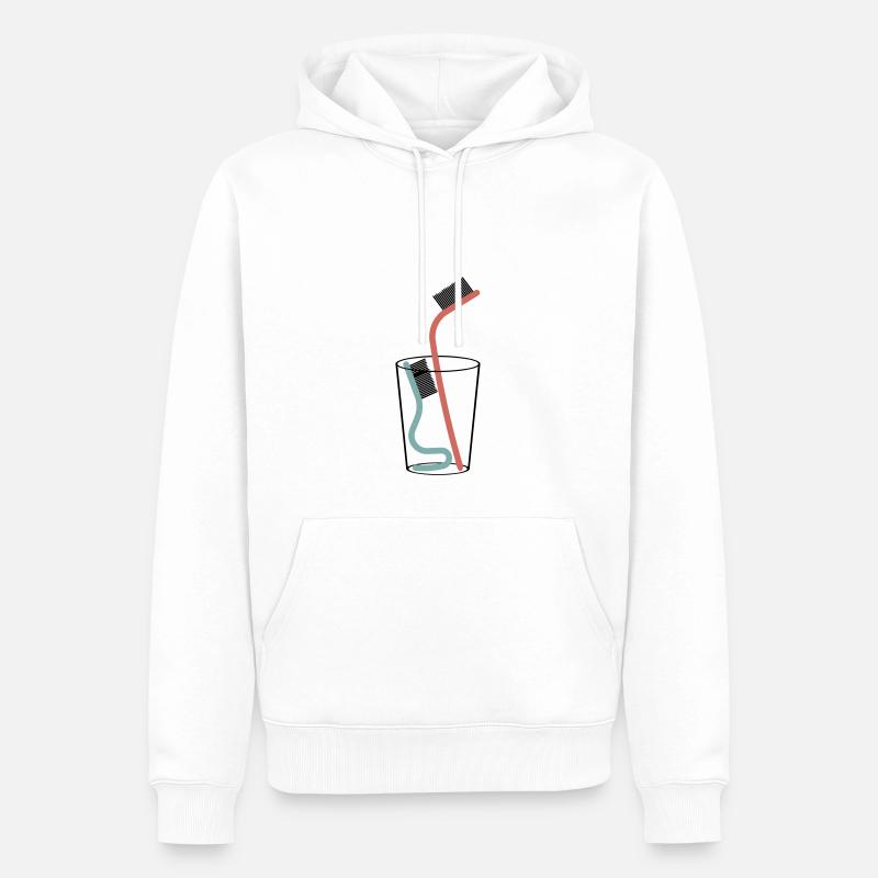 Zahnbürsten - Männer Premium Bio Hoodie - Weiß