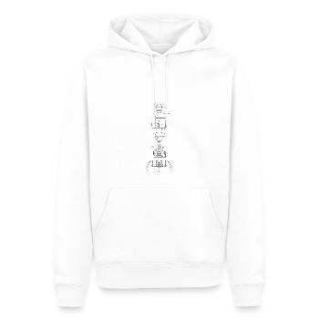Véhicule Apollo (Noir) - Sweat à capuche Premium bio Homme - blanc - Devant - Nico (187cm)