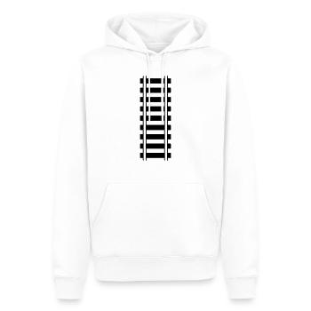 Railways - Sweat à capuche Premium bio Homme - blanc - Devant - Nico (187cm)