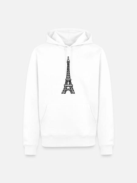Eiffel Tower - Paris - Men’s Premium Organic Hoodie - white
