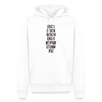 ABC Spruch fuck AFD Politik Wahlkampf Schrift - Männer Premium Bio Hoodie - Weiß - Vorne - Nico (187cm)
