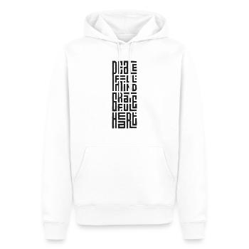 Peace transparent - Männer Premium Bio Hoodie - Weiß - Vorne - Nico (187cm)
