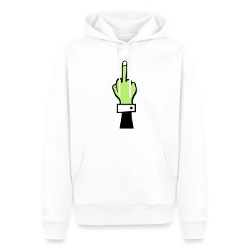 Zombie Main Majeur - Sweat à capuche Premium bio Homme - blanc - Devant - Nico (187cm)
