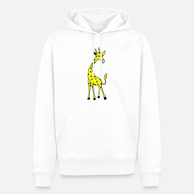 giraffe 02 - Männer Premium Bio Hoodie - Weiß