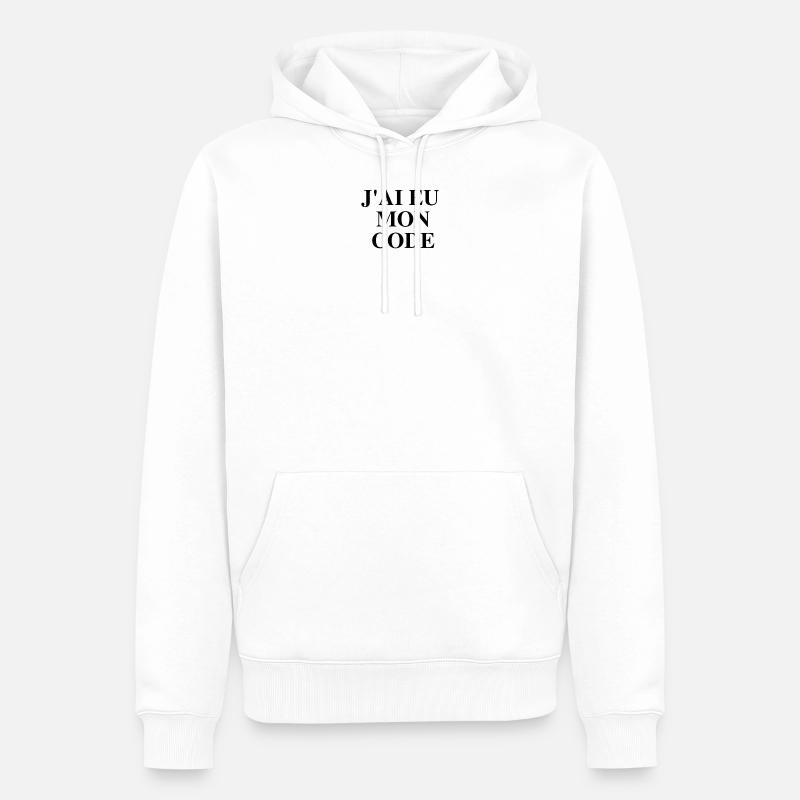 J'ai eu mon code - Sweat à capuche Premium bio Homme - blanc