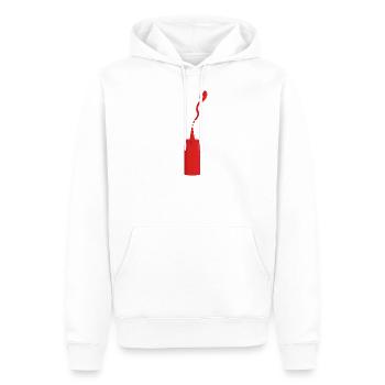 envoyer la sauce ketchup - Sweat à capuche Premium bio Homme - blanc - Devant - Nico (187cm)