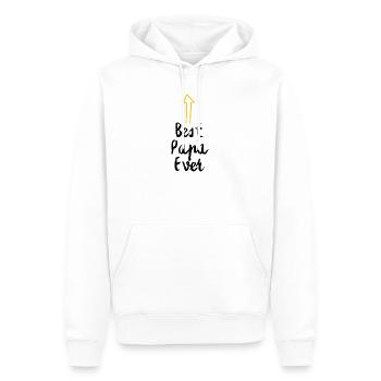 Best Papa Ever - Cadeau papa fête des pères - Sweat à capuche Premium bio Homme - blanc - Devant - Nico (187cm)