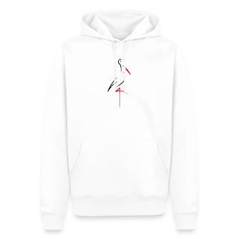 Cigogne - Sweat à capuche Premium bio Homme - blanc - Devant - Nico (187cm)